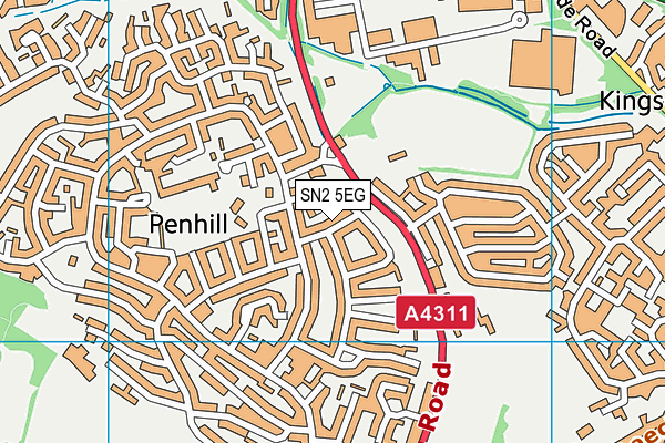 SN2 5EG map - OS VectorMap District (Ordnance Survey)