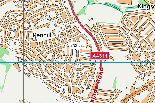 SN2 5EL map - OS VectorMap District (Ordnance Survey)