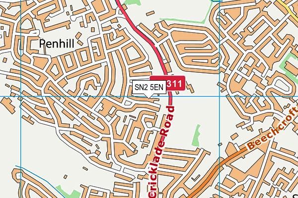 SN2 5EN map - OS VectorMap District (Ordnance Survey)