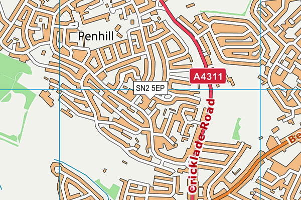 SN2 5EP map - OS VectorMap District (Ordnance Survey)