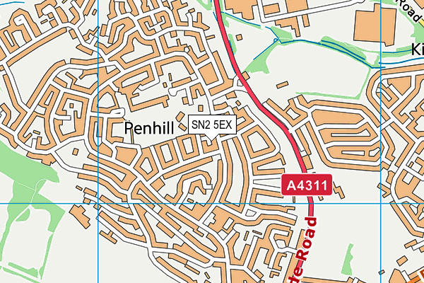 SN2 5EX map - OS VectorMap District (Ordnance Survey)