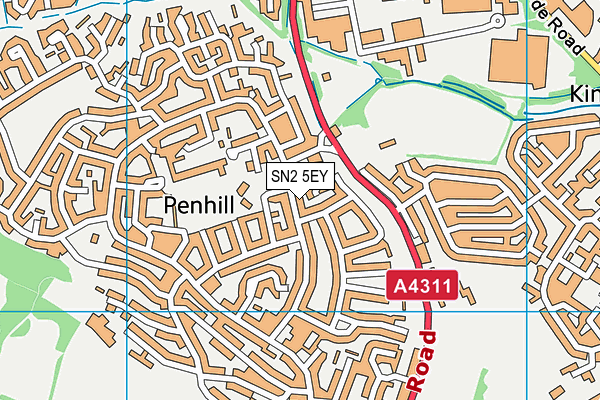 SN2 5EY map - OS VectorMap District (Ordnance Survey)