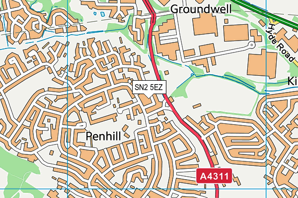 SN2 5EZ map - OS VectorMap District (Ordnance Survey)