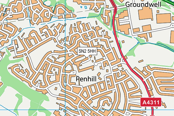 SN2 5HH map - OS VectorMap District (Ordnance Survey)