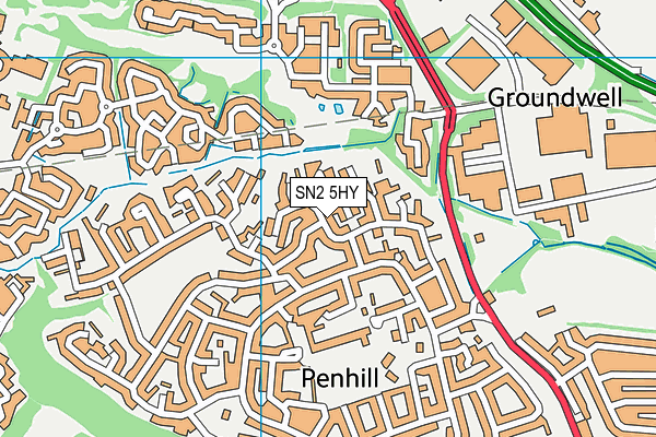 SN2 5HY map - OS VectorMap District (Ordnance Survey)