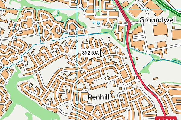 SN2 5JA map - OS VectorMap District (Ordnance Survey)