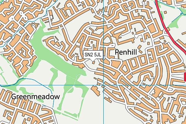 SN2 5JL map - OS VectorMap District (Ordnance Survey)