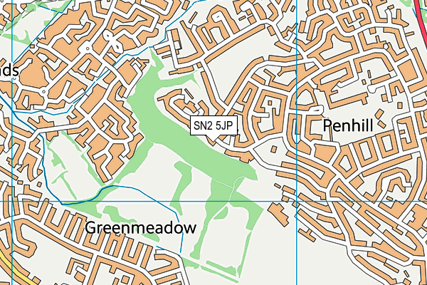 SN2 5JP map - OS VectorMap District (Ordnance Survey)