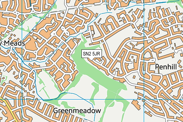 SN2 5JR map - OS VectorMap District (Ordnance Survey)