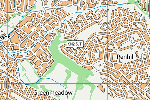 SN2 5JT map - OS VectorMap District (Ordnance Survey)