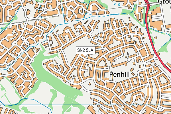 SN2 5LA map - OS VectorMap District (Ordnance Survey)