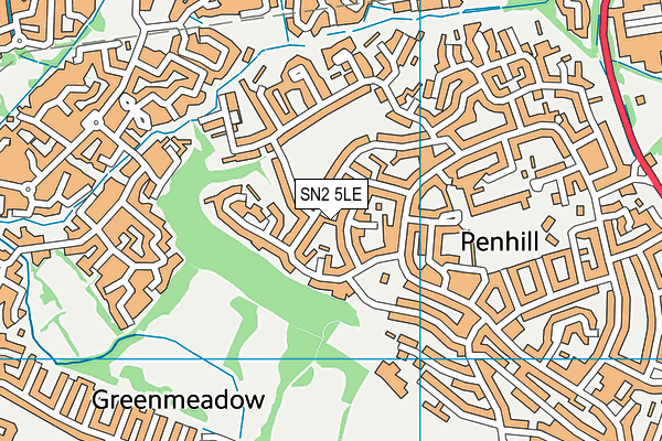 SN2 5LE map - OS VectorMap District (Ordnance Survey)