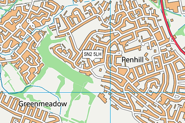 SN2 5LH map - OS VectorMap District (Ordnance Survey)