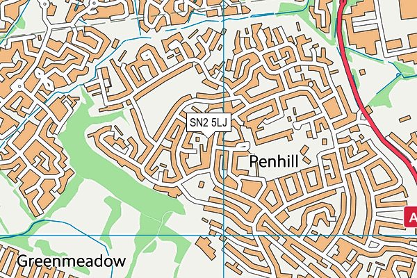 SN2 5LJ map - OS VectorMap District (Ordnance Survey)