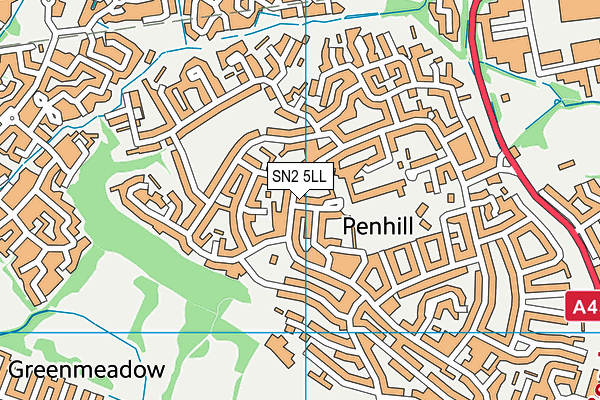 SN2 5LL map - OS VectorMap District (Ordnance Survey)