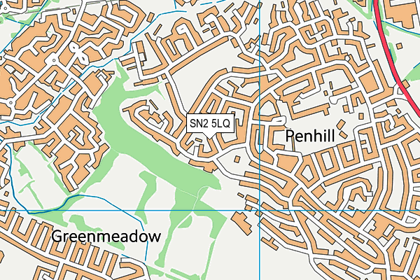 SN2 5LQ map - OS VectorMap District (Ordnance Survey)