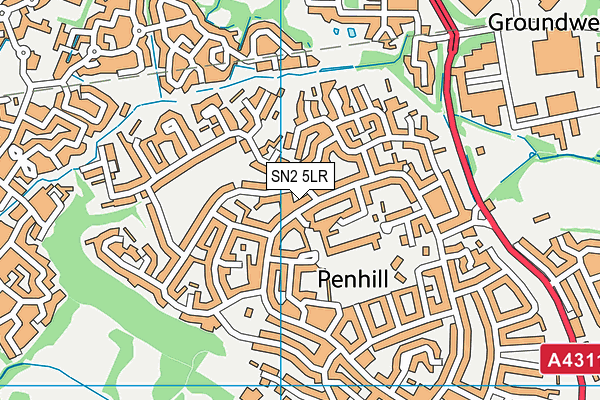 SN2 5LR map - OS VectorMap District (Ordnance Survey)