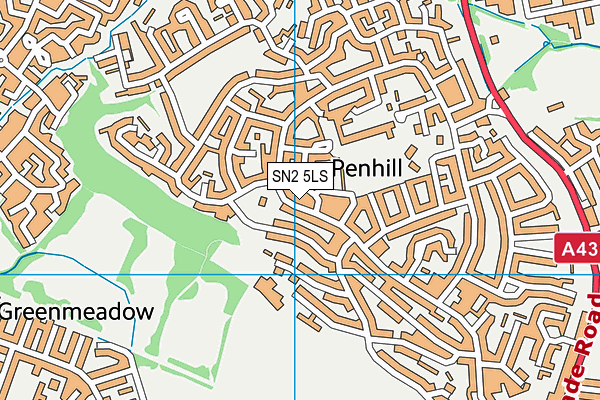 SN2 5LS map - OS VectorMap District (Ordnance Survey)