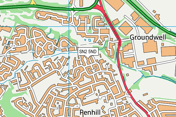 SN2 5ND map - OS VectorMap District (Ordnance Survey)