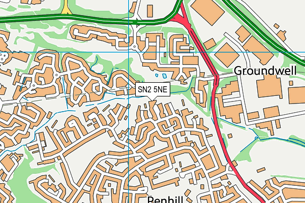 SN2 5NE map - OS VectorMap District (Ordnance Survey)