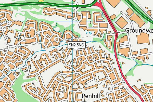 SN2 5NG map - OS VectorMap District (Ordnance Survey)