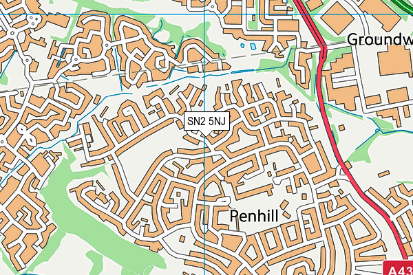 SN2 5NJ map - OS VectorMap District (Ordnance Survey)