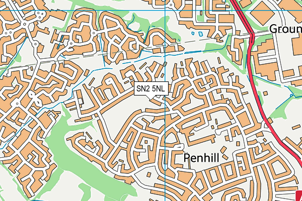 SN2 5NL map - OS VectorMap District (Ordnance Survey)