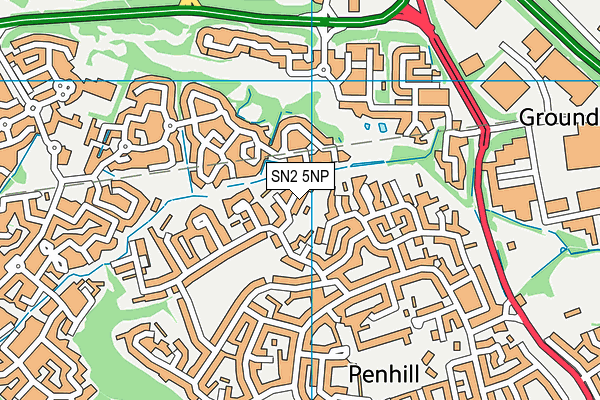 SN2 5NP map - OS VectorMap District (Ordnance Survey)