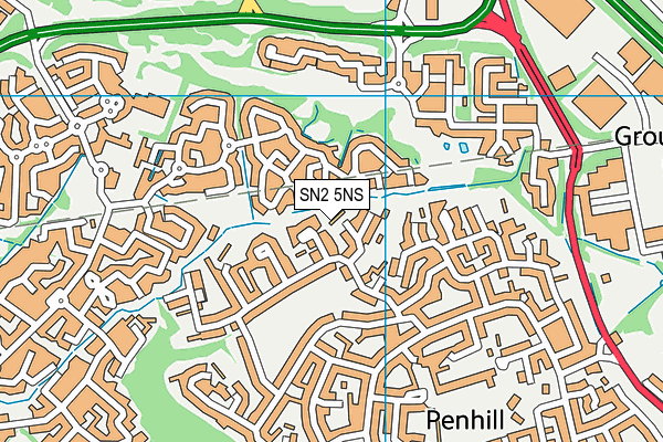 SN2 5NS map - OS VectorMap District (Ordnance Survey)