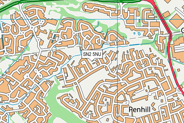 SN2 5NU map - OS VectorMap District (Ordnance Survey)