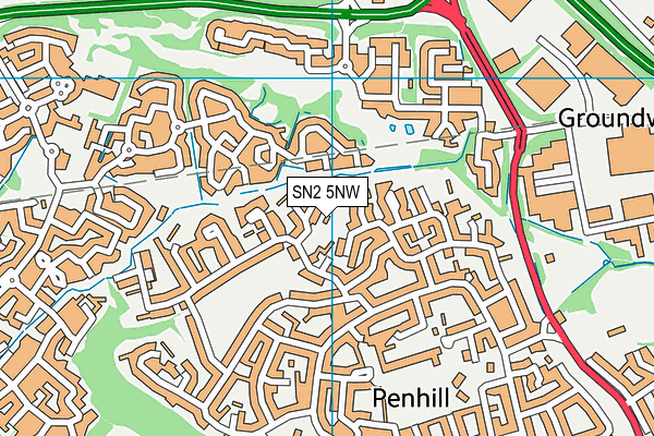 SN2 5NW map - OS VectorMap District (Ordnance Survey)