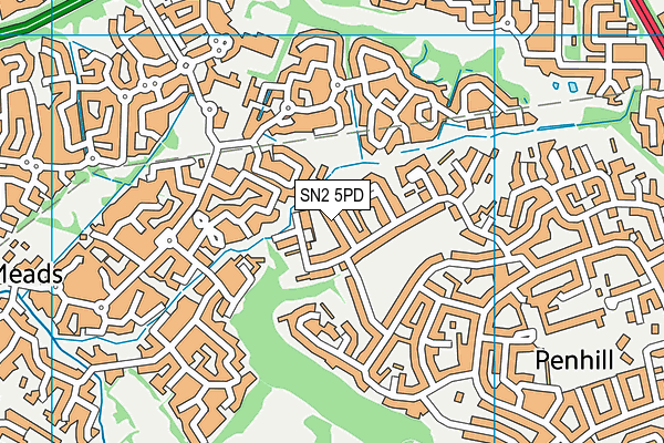 SN2 5PD map - OS VectorMap District (Ordnance Survey)