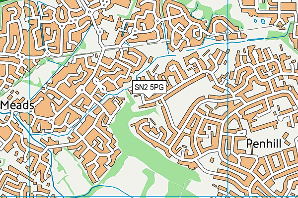 SN2 5PG map - OS VectorMap District (Ordnance Survey)