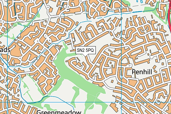 SN2 5PQ map - OS VectorMap District (Ordnance Survey)