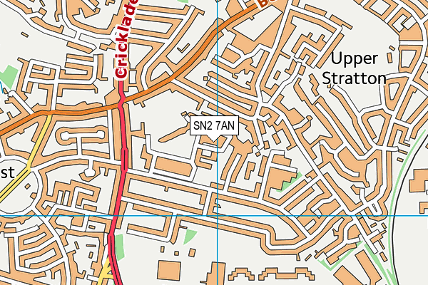 SN2 7AN map - OS VectorMap District (Ordnance Survey)