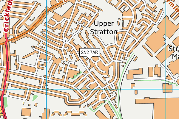 SN2 7AR map - OS VectorMap District (Ordnance Survey)