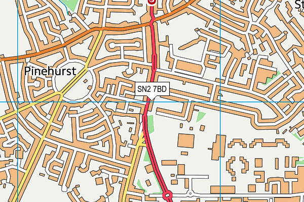 SN2 7BD map - OS VectorMap District (Ordnance Survey)