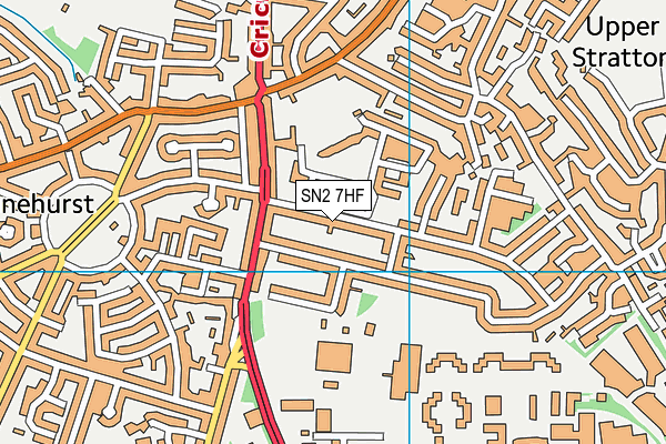 SN2 7HF map - OS VectorMap District (Ordnance Survey)