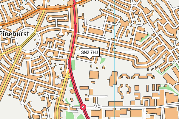 Crowdys Hill School map (SN2 7HJ) - OS VectorMap District (Ordnance Survey)