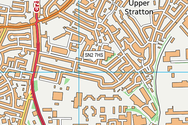 Swindon Academy (Closed) map (SN2 7HS) - OS VectorMap District (Ordnance Survey)