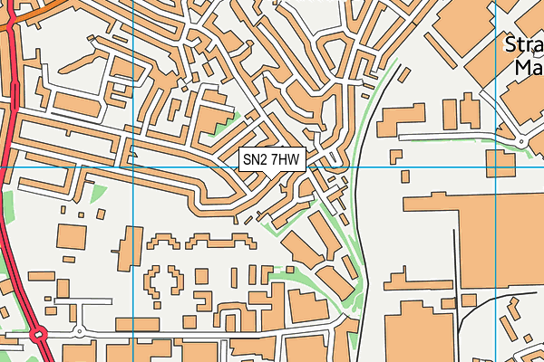 SN2 7HW map - OS VectorMap District (Ordnance Survey)