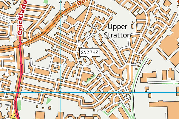 SN2 7HZ map - OS VectorMap District (Ordnance Survey)
