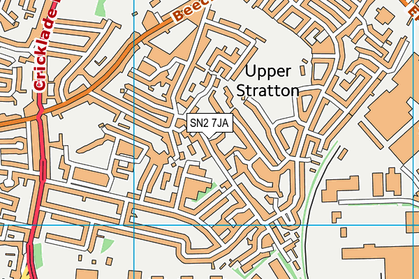 SN2 7JA map - OS VectorMap District (Ordnance Survey)