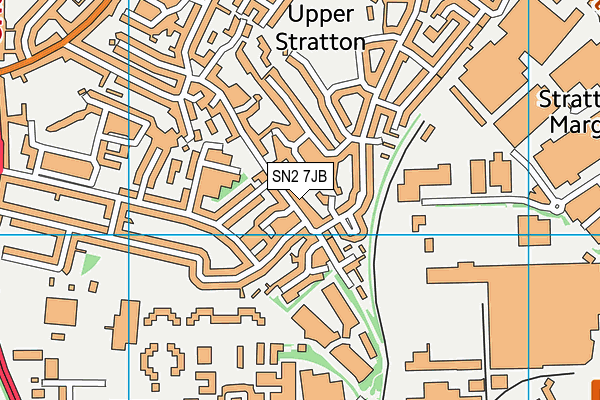 SN2 7JB map - OS VectorMap District (Ordnance Survey)