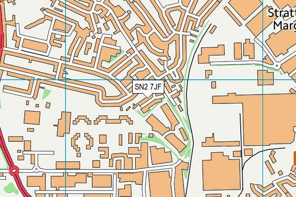 SN2 7JF map - OS VectorMap District (Ordnance Survey)