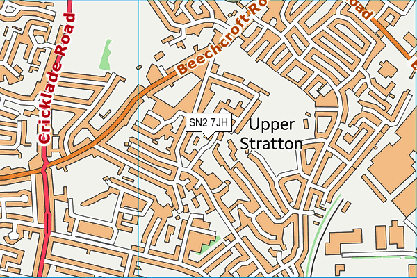 SN2 7JH map - OS VectorMap District (Ordnance Survey)