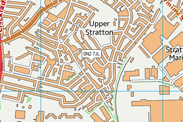 SN2 7JL map - OS VectorMap District (Ordnance Survey)