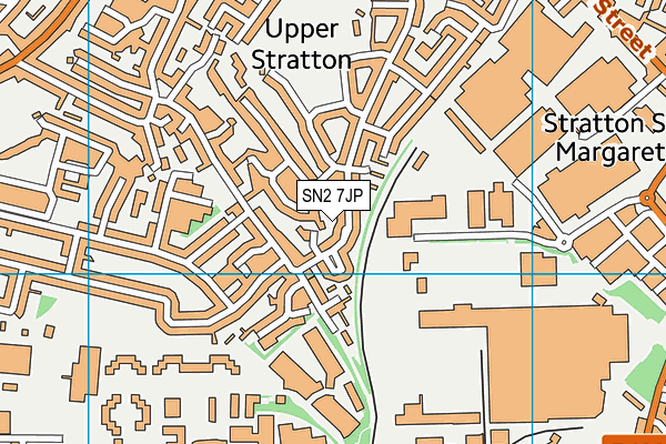 SN2 7JP map - OS VectorMap District (Ordnance Survey)