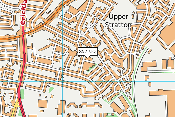 SN2 7JQ map - OS VectorMap District (Ordnance Survey)