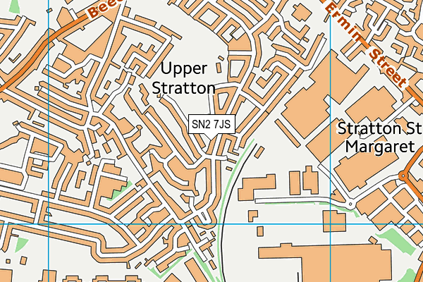 SN2 7JS map - OS VectorMap District (Ordnance Survey)
